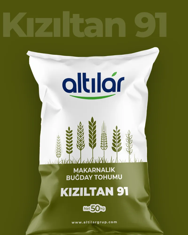Kızıltan 91 durum wheat seed sack.