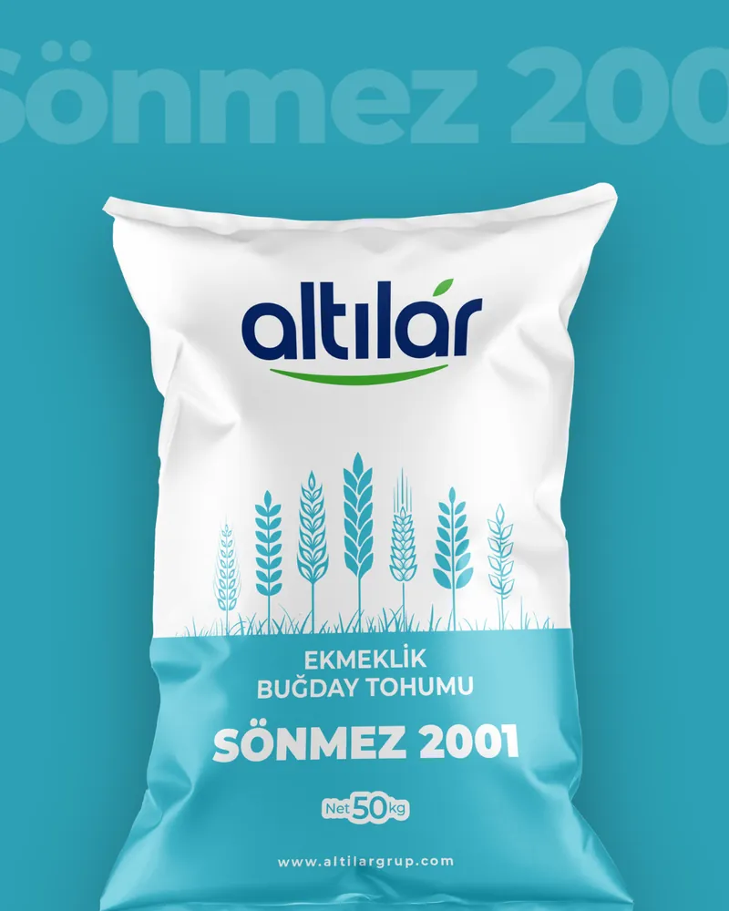 Sönmez 2001 bread wheat seed sack.