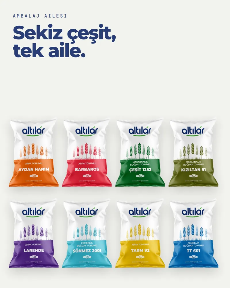 The eight-variety Altılar sack family.