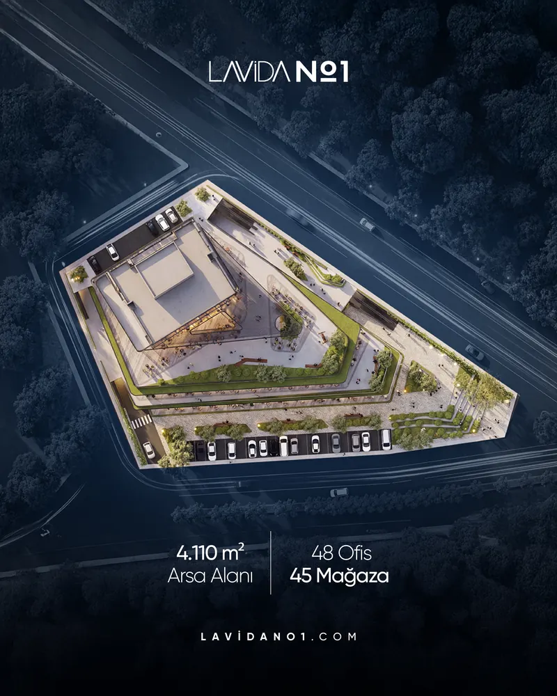 Lavida No1 kuşbakışı vaziyet planı.