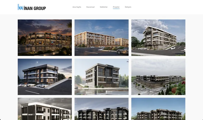 inangrouponline.com.tr projeler sayfası.
