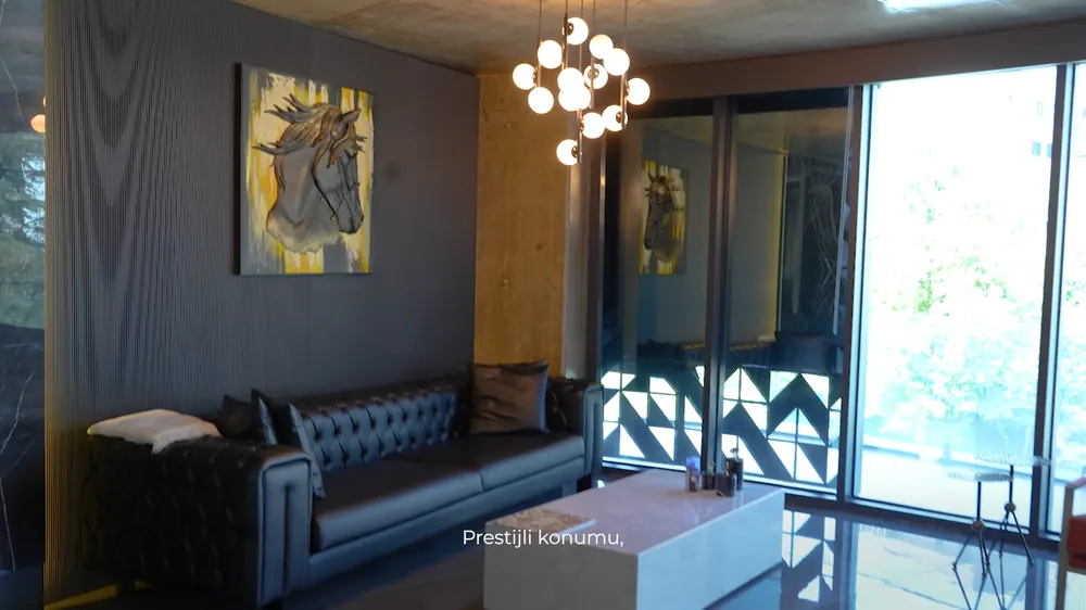 A prestigious waiting area with leather seating.